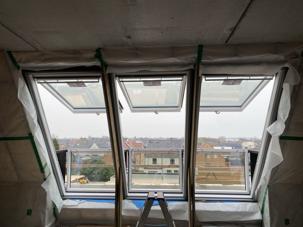 Hellende daken werken